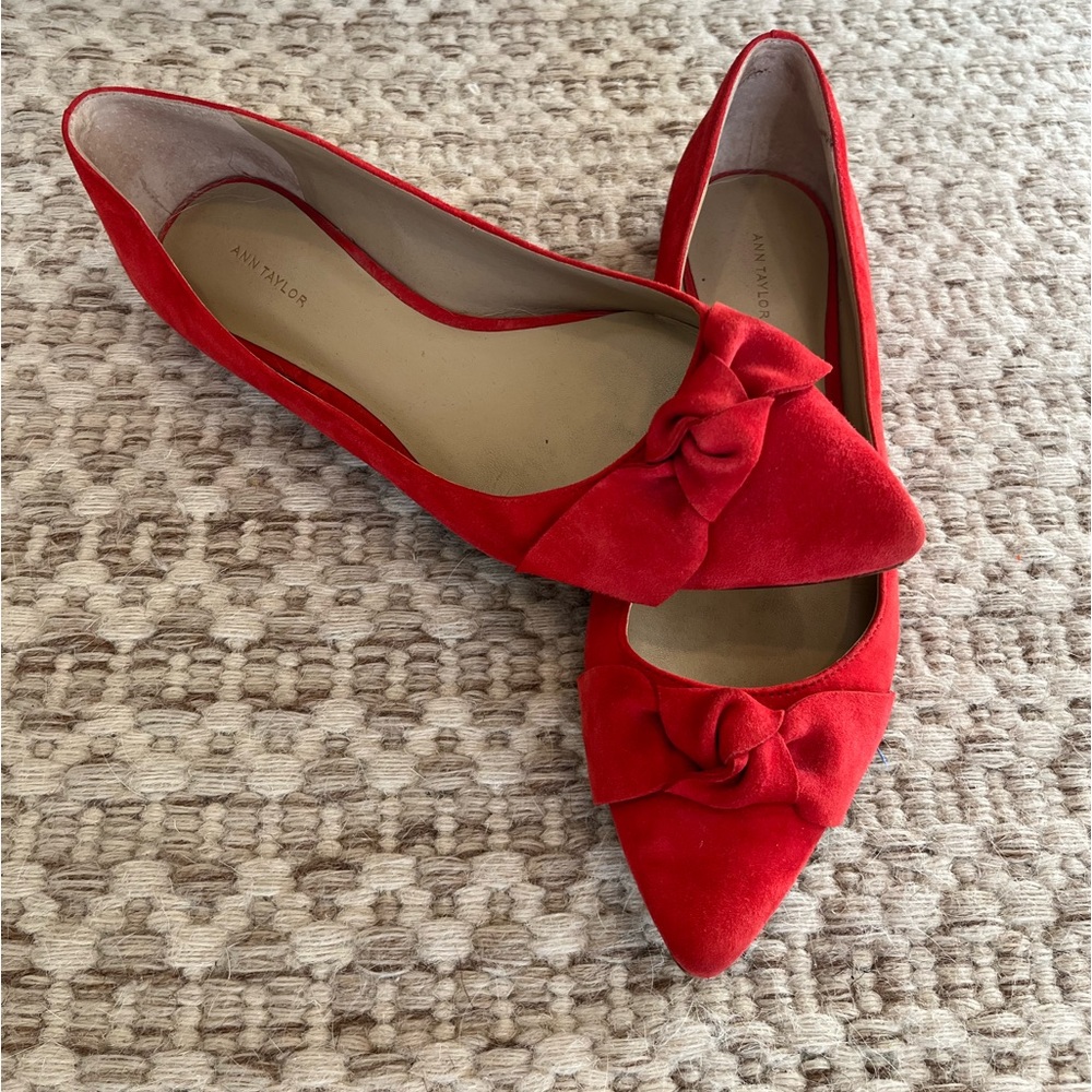 Red bow flats - Ann Taylor